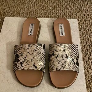 Steve Madden snake print slide sandal